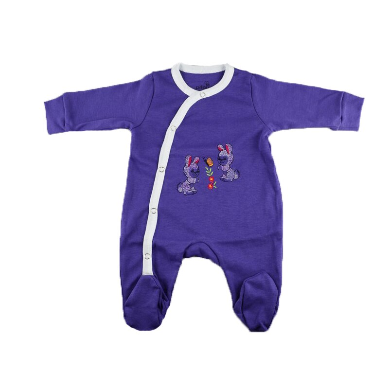Salopeta cu maneca lunga pentru fete Pifou Model 32 M32-M, Mov, 56